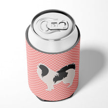Load image into Gallery viewer, Japanese Chin Checkerboard Pink Can or Bottle Hugger BB3637CC