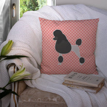 Load image into Gallery viewer, Poodle Checkerboard Pink Throw Pillow - 14x14 Decorative Pillow – Art for Your Home &amp; Patio BB3639PW1414