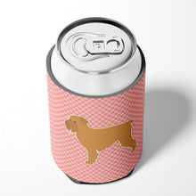 Load image into Gallery viewer, Brussels Griffon Checkerboard Pink Can or Bottle Hugger BB3640CC