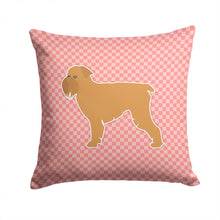 Load image into Gallery viewer, Brussels Griffon Checkerboard Pink Throw Pillow - 14x14 Decorative Pillow – Art for Your Home &amp; Patio BB3640PW1414