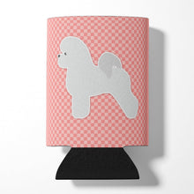 Load image into Gallery viewer, Bichon Frise Checkerboard Pink Can or Bottle Hugger BB3645CC