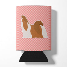 Load image into Gallery viewer, Shih Tzu Checkerboard Pink Can or Bottle Hugger BB3646CC