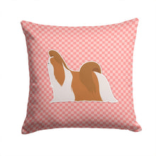 Load image into Gallery viewer, Shih Tzu Checkerboard Pink Throw Pillow - 14x14 Decorative Pillow – Art for Your Home &amp; Patio BB3646PW1414