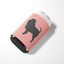 Load image into Gallery viewer, Affenpinscher Checkerboard Pink Can or Bottle Hugger BB3648CC