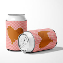 Load image into Gallery viewer, Chow Chow Checkerboard Pink Can or Bottle Hugger BB3651CC