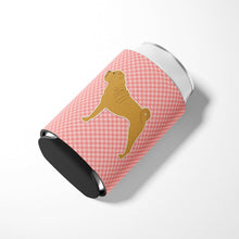 Load image into Gallery viewer, Shar Pei Merry Checkerboard Pink Can or Bottle Hugger BB3652CC