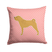 Load image into Gallery viewer, Shar Pei Merry Checkerboard Pink Throw Pillow - 14x14 Decorative Pillow – Art for Your Home &amp; Patio BB3652PW1414