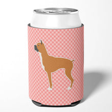Load image into Gallery viewer, Boxer Checkerboard Pink Can or Bottle Hugger BB3653CC