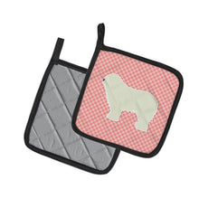 Load image into Gallery viewer, Komondor Checkerboard Pink Pot Holders - Set of 2 - Heat-Resistant Kitchen Essentials BB3655PTHD