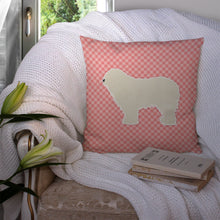 Load image into Gallery viewer, Komondor Checkerboard Pink Throw Pillow - 14x14 Decorative Pillow – Art for Your Home &amp; Patio BB3655PW1414