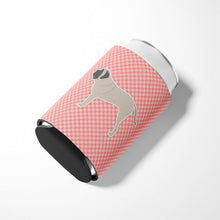 Load image into Gallery viewer, English Mastiff Checkerboard Pink Can or Bottle Hugger BB3656CC
