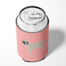 Load image into Gallery viewer, English Mastiff Checkerboard Pink Can or Bottle Hugger BB3656CC
