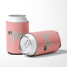 Load image into Gallery viewer, English Mastiff Checkerboard Pink Can or Bottle Hugger BB3656CC