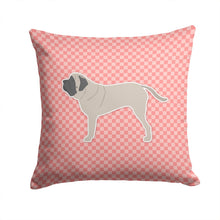 Load image into Gallery viewer, English Mastiff Checkerboard Pink Throw Pillow - 14x14 Decorative Pillow – Art for Your Home &amp; Patio BB3656PW1414