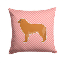 Load image into Gallery viewer, Leonberger Checkerboard Pink Throw Pillow - 14x14 Decorative Pillow – Art for Your Home &amp; Patio BB3658PW1414