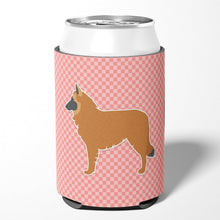 Load image into Gallery viewer, Belgian Shepherd Checkerboard Pink Can or Bottle Hugger BB3661CC