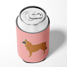 Load image into Gallery viewer, Belgian Shepherd Checkerboard Pink Can or Bottle Hugger BB3661CC