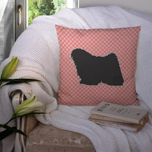 Load image into Gallery viewer, Puli Checkerboard Pink Throw Pillow - 14x14 Decorative Pillow – Art for Your Home &amp; Patio BB3663PW1414