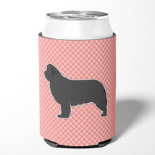 Load image into Gallery viewer, Newfoundland Checkerboard Pink Can or Bottle Hugger BB3664CC