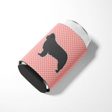 Load image into Gallery viewer, Newfoundland Checkerboard Pink Can or Bottle Hugger BB3664CC