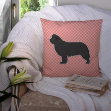 Load image into Gallery viewer, Newfoundland Checkerboard Pink Throw Pillow - 14x14 Decorative Pillow – Art for Your Home &amp; Patio BB3664PW1414