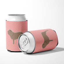 Load image into Gallery viewer, Neapolitan Mastiff Checkerboard Pink Can or Bottle Hugger BB3665CC
