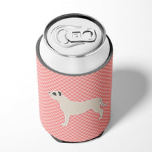 Load image into Gallery viewer, Dogo Argentino Checkerboard Pink Can or Bottle Hugger BB3667CC