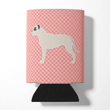 Load image into Gallery viewer, Dogo Argentino Checkerboard Pink Can or Bottle Hugger BB3667CC