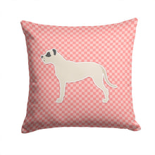 Load image into Gallery viewer, Dogo Argentino Checkerboard Pink Throw Pillow - 14x14 Decorative Pillow – Art for Your Home &amp; Patio BB3667PW1414