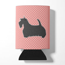 Load image into Gallery viewer, Scottish Terrier Checkerboard Pink Can or Bottle Hugger BB3669CC