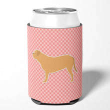 Load image into Gallery viewer, Dogue de Bordeaux Checkerboard Pink Can or Bottle Hugger BB3670CC