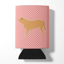 Load image into Gallery viewer, Dogue de Bordeaux Checkerboard Pink Can or Bottle Hugger BB3670CC
