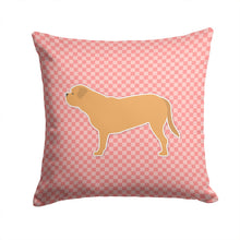 Load image into Gallery viewer, Dogue de Bordeaux Checkerboard Pink Throw Pillow - 14x14 Decorative Pillow – Art for Your Home &amp; Patio BB3670PW1414
