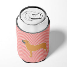 Load image into Gallery viewer, Bullmastiff Checkerboard Pink Can or Bottle Hugger BB3671CC