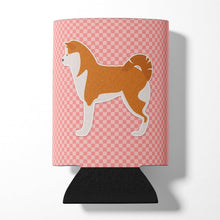 Load image into Gallery viewer, Akita Checkerboard Pink Can or Bottle Hugger BB3672CC