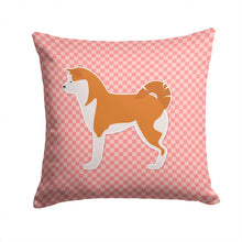 Load image into Gallery viewer, Akita Checkerboard Pink Throw Pillow - 14x14 Decorative Pillow – Art for Your Home &amp; Patio BB3672PW1414