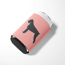 Load image into Gallery viewer, Giant Schnauzer Checkerboard Pink Can or Bottle Hugger BB3673CC
