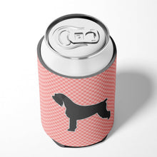 Load image into Gallery viewer, Giant Schnauzer Checkerboard Pink Can or Bottle Hugger BB3673CC