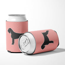 Load image into Gallery viewer, Giant Schnauzer Checkerboard Pink Can or Bottle Hugger BB3673CC