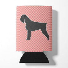 Load image into Gallery viewer, Giant Schnauzer Checkerboard Pink Can or Bottle Hugger BB3673CC
