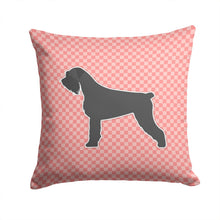 Load image into Gallery viewer, Giant Schnauzer Checkerboard Pink Throw Pillow - 14x14 Decorative Pillow – Art for Your Home &amp; Patio BB3673PW1414