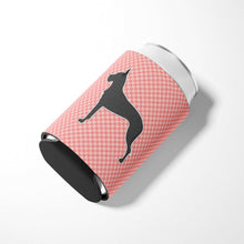 Load image into Gallery viewer, Great Dane Checkerboard Pink Can or Bottle Hugger BB3675CC