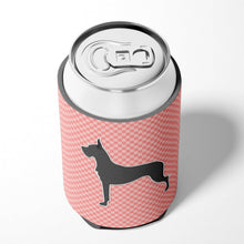 Load image into Gallery viewer, Great Dane Checkerboard Pink Can or Bottle Hugger BB3675CC