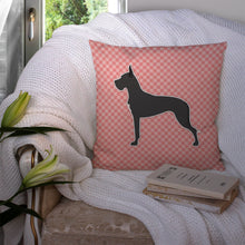 Load image into Gallery viewer, Great Dane Checkerboard Pink Throw Pillow - 14x14 Decorative Pillow – Art for Your Home &amp; Patio BB3675PW1414
