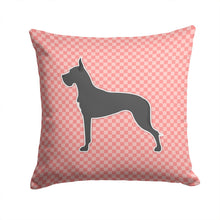 Load image into Gallery viewer, Great Dane Checkerboard Pink Throw Pillow - 14x14 Decorative Pillow – Art for Your Home &amp; Patio BB3675PW1414