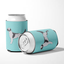 Load image into Gallery viewer, English Setter  Checkerboard Blue Can or Bottle Hugger BB3681CC