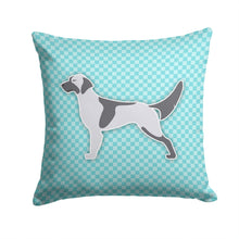 Load image into Gallery viewer, English Setter  Checkerboard Blue Throw Pillow - 14x14 Decorative Pillow – Art for Your Home &amp; Patio BB3681PW1414