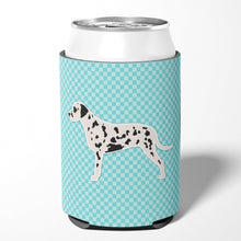 Load image into Gallery viewer, Dalmatian  Checkerboard Blue Can or Bottle Hugger BB3683CC