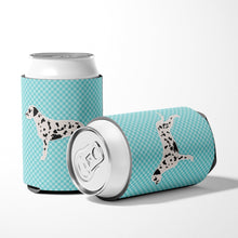 Load image into Gallery viewer, Dalmatian  Checkerboard Blue Can or Bottle Hugger BB3683CC