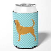 Load image into Gallery viewer, Bloodhound  Checkerboard Blue Can or Bottle Hugger BB3684CC
